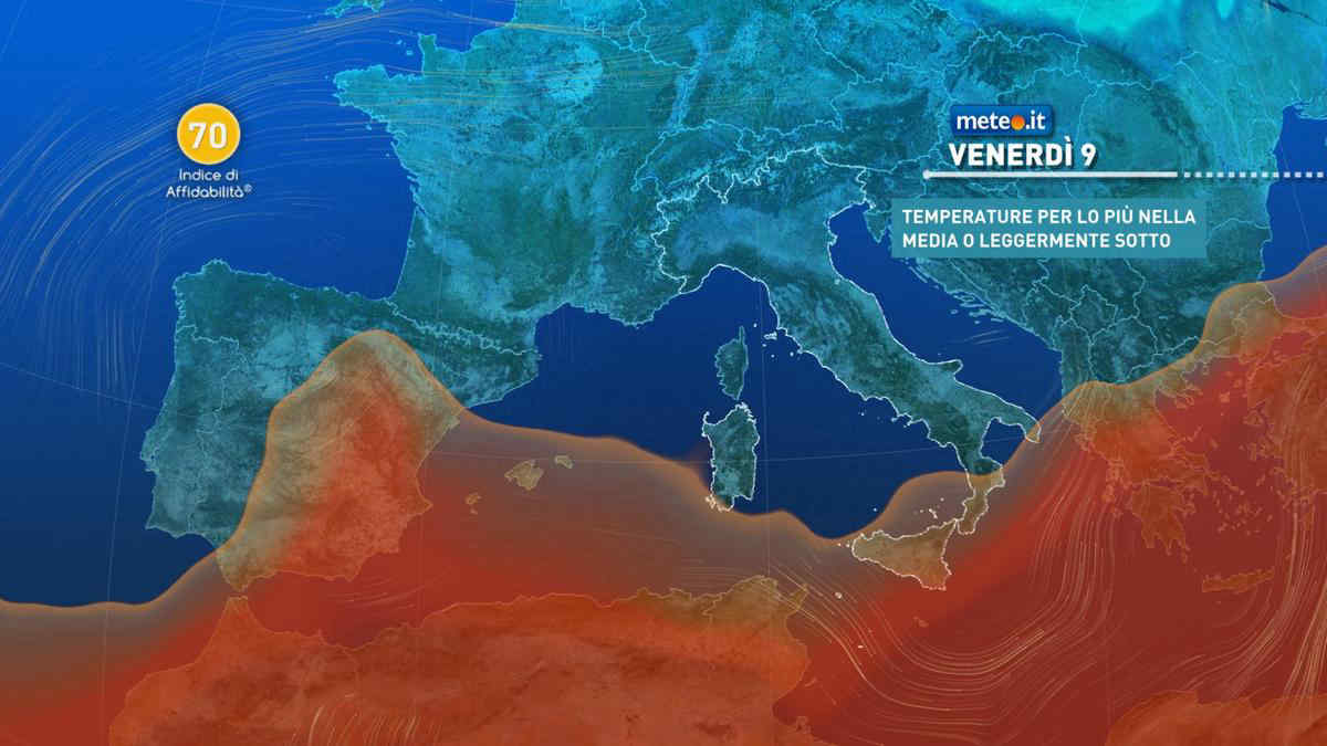 Meteo: venerdì 9 arriva una nuova perturbazione, migliora nel weekend