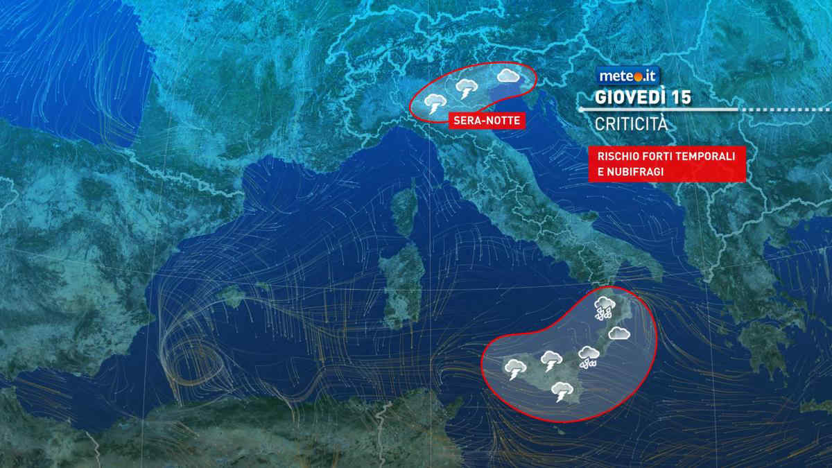 Meteo: tempesta Ines in avvicinamento! Rischio nubifragi in Calabria e Sicilia