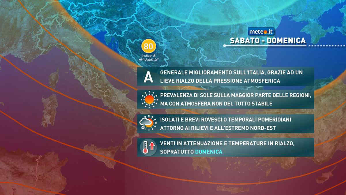 Meteo, weekend del 17-18 maggio con tempo più stabile