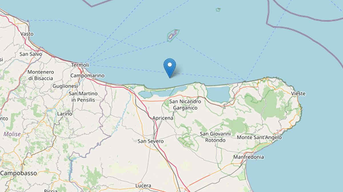 Terremoto al largo della Costa Garganica, in provincia di Foggia: i dati