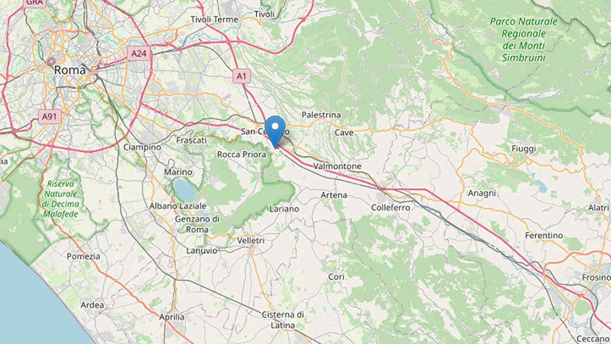 Terremoto a Roma: scossa magnitudo 2.9 a San Cesareo, i dati