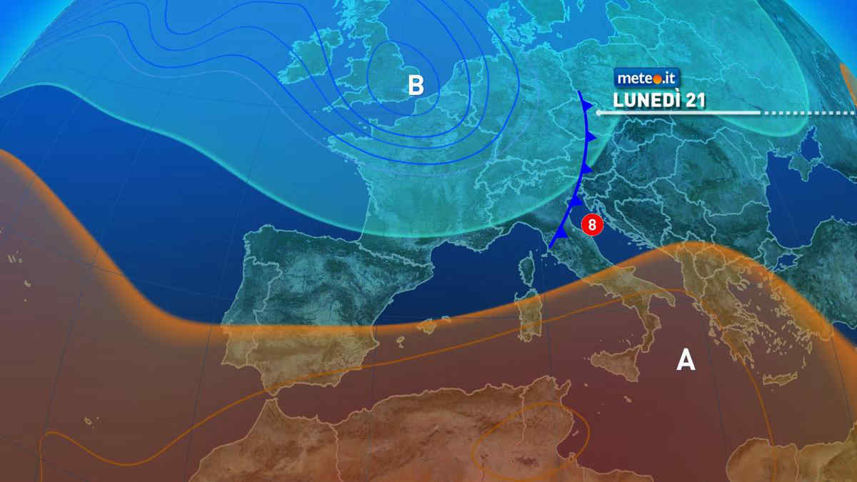 Meteo: domani rischio di forte maltempo al Nord, roventi il Sud e le Isole