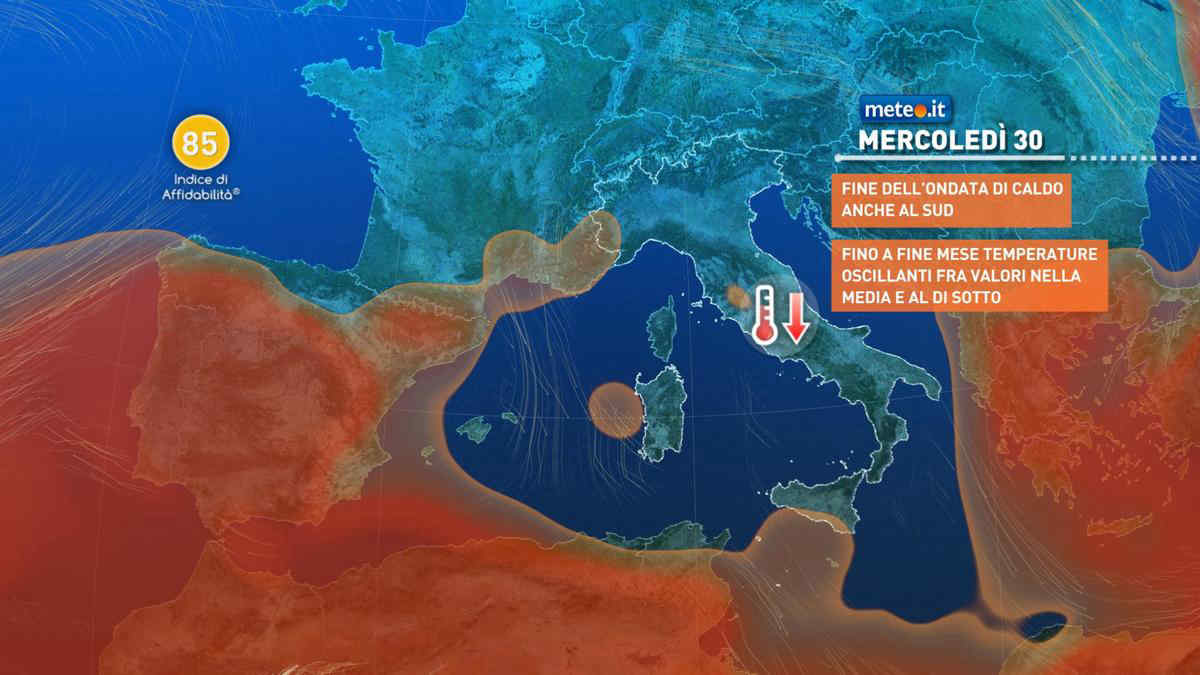 Meteo: martedì 29 rischio di forti temporali! Caldo nella norma almeno fino ad inizio agosto
