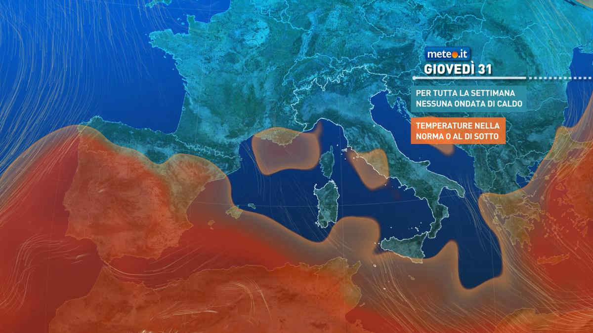 Meteo: da mercoledì 30 luglio tregua dal maltempo. Caldo nella norma anche a inizio agosto