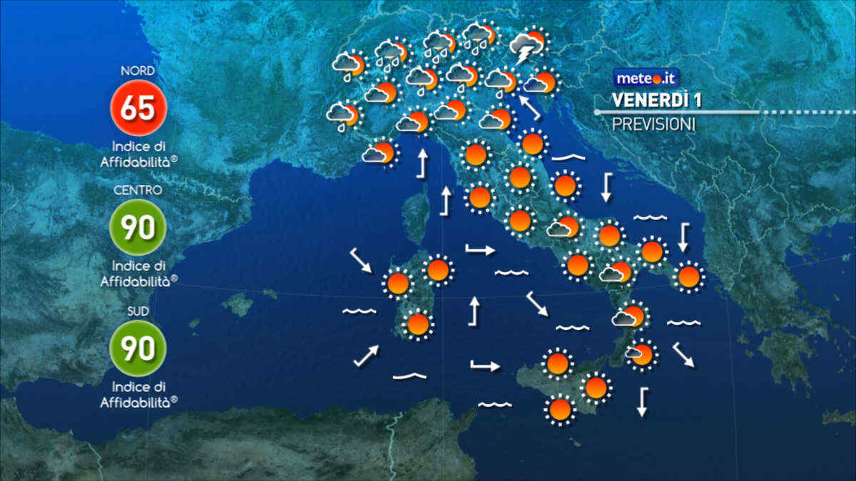 Meteo 1 agosto: temporali al Nord! Nel weekend fase di forte maltempo: le zone a rischio