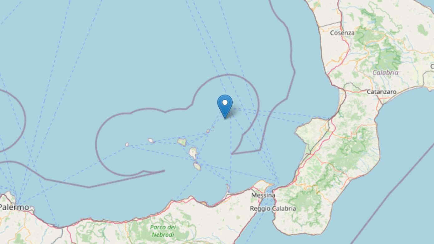 Terremoto al largo delle Isole Eolie, epicentro a Stromboli