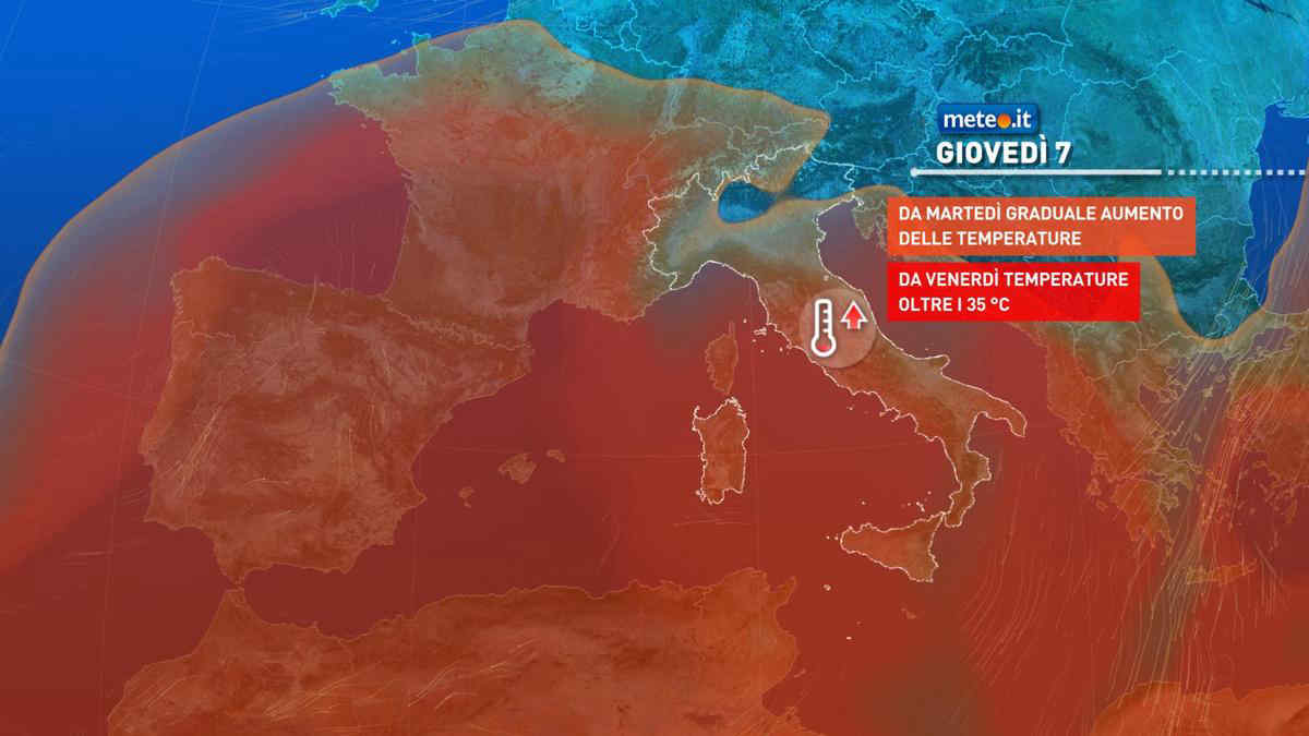 Torna l'anticiclone africano: in arrivo una nuova ondata di caldo. La tendenza meteo dal 7 agosto