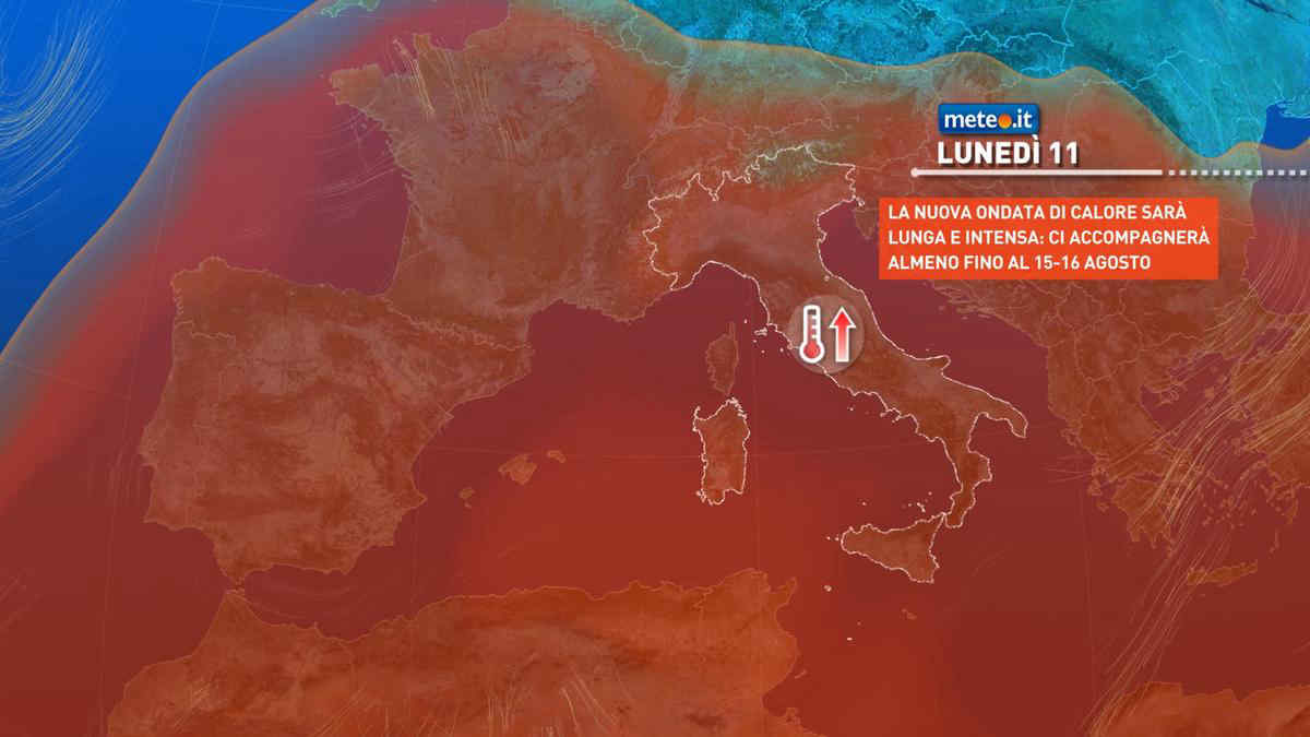 Caldo protagonista nella settimana di Ferragosto: la tendenza meteo da lunedì 11