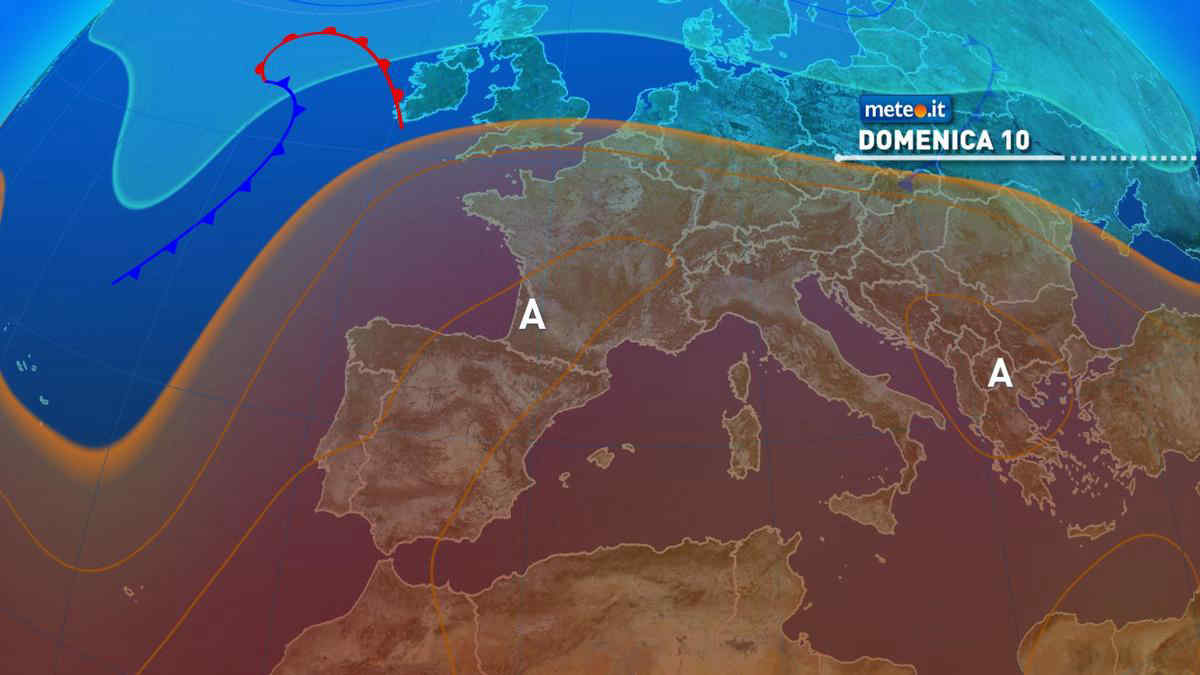 Meteo, domenica 10 agosto con l'anticiclone africano