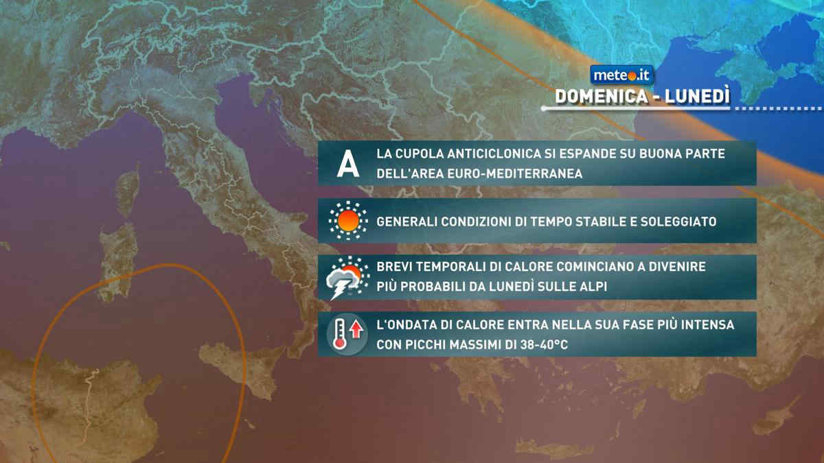 Meteo, oggi domenica 10 agosto, sole e caldo intenso