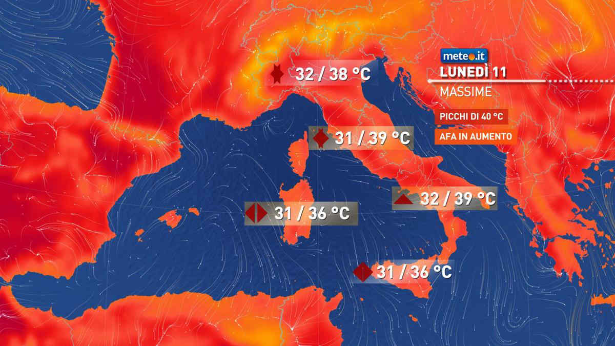 Meteo, caldo protagonista nella settimana di Ferragosto: le previsioni da lunedì 11 agosto