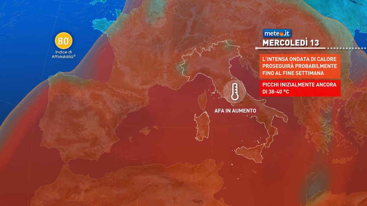 Meteo: ondata di calore al suo apice! Da Ferragosto picchi meno elevati