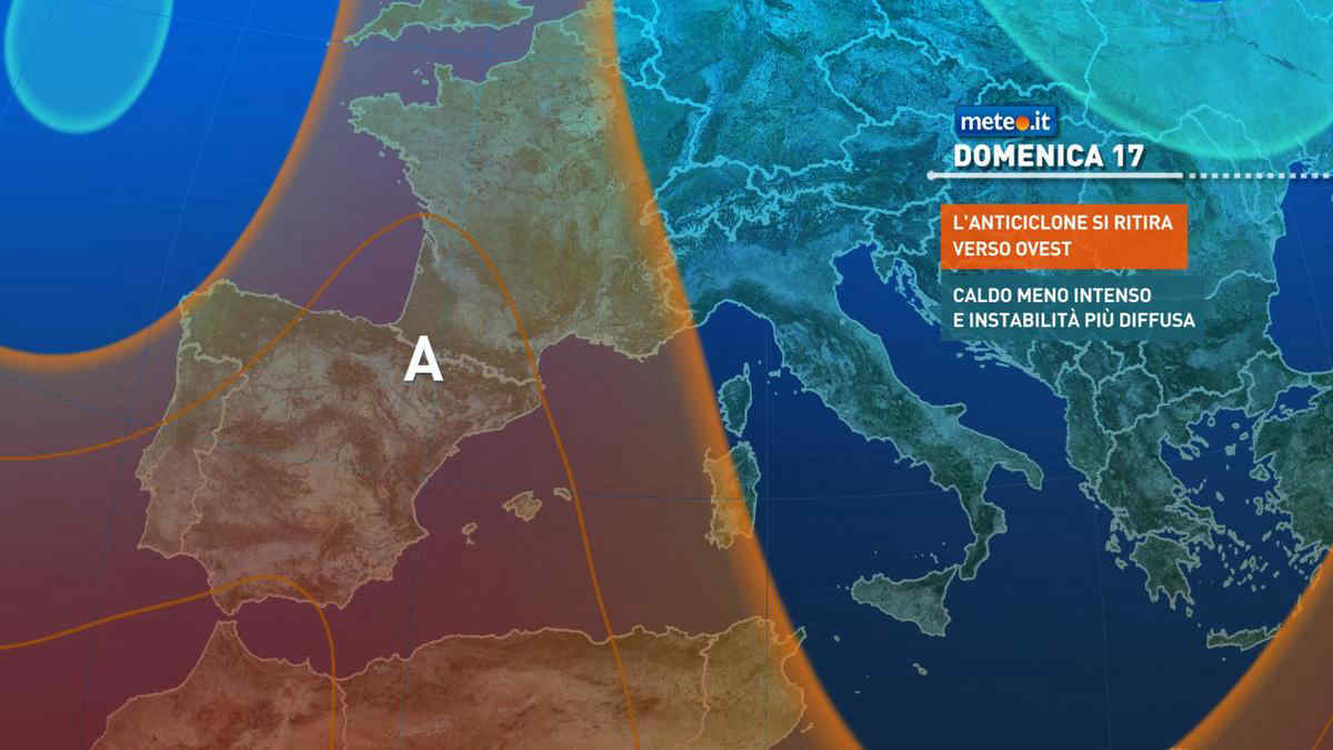 Meteo, 17 agosto con nuovi temporali poi calo termico