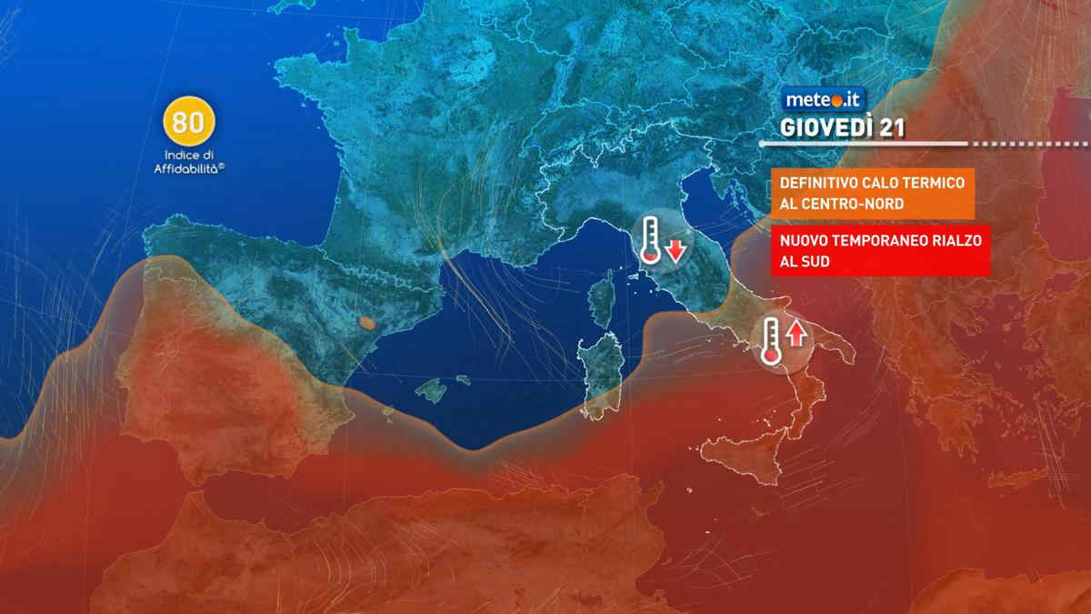 Meteo, temporali e calo termico in arrivo: la tendenza