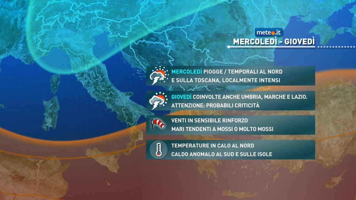 Meteo 20 agosto: forti temporali al Centro-Nord! Attenzione: rischio criticità