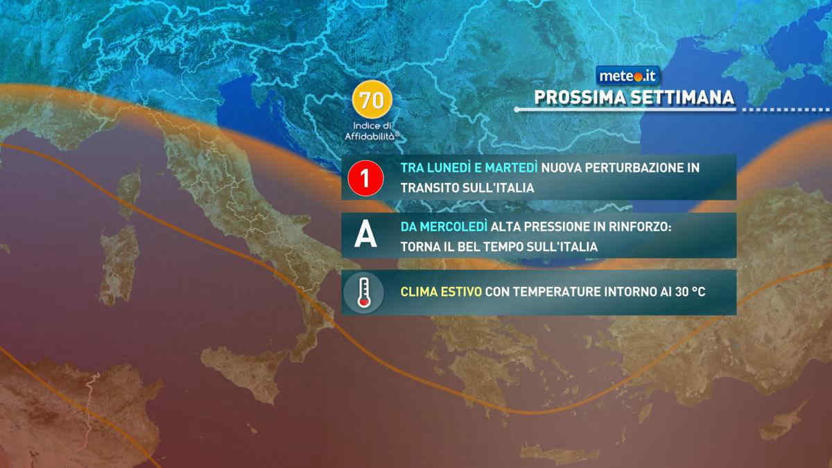 Meteo, da mercoledì 3 settembre probabile ritorno dell'alta pressione