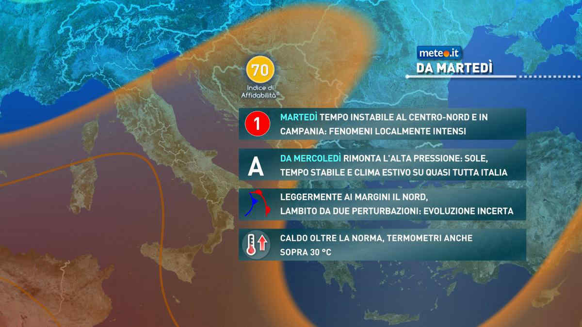 Meteo, da mercoledì 3 settembre probabile ritorno dell'alta pressione