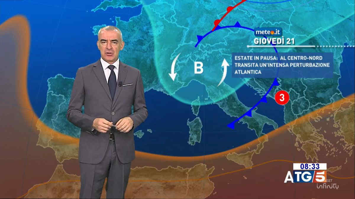Meteo, 21 agosto con temporali e calo termico: ecco dove