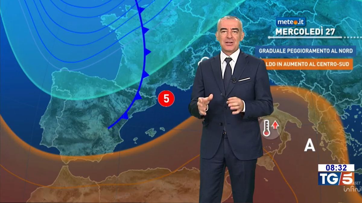 Meteo: ancora qualche ora di tregua. Da mercoledì 27 rischio nubifragi e grandine