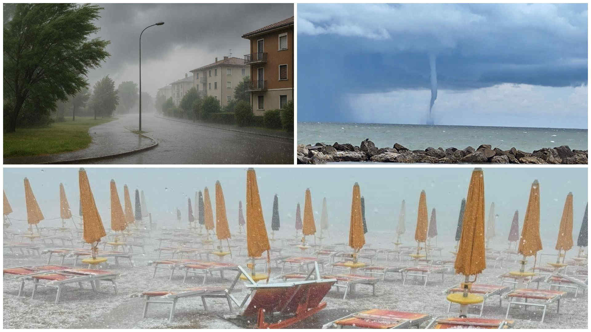 Tempesta di ghiaccio in Emilia Romagna: chicchi di grandine grandi come palline da golf a Igea Marina - Foto