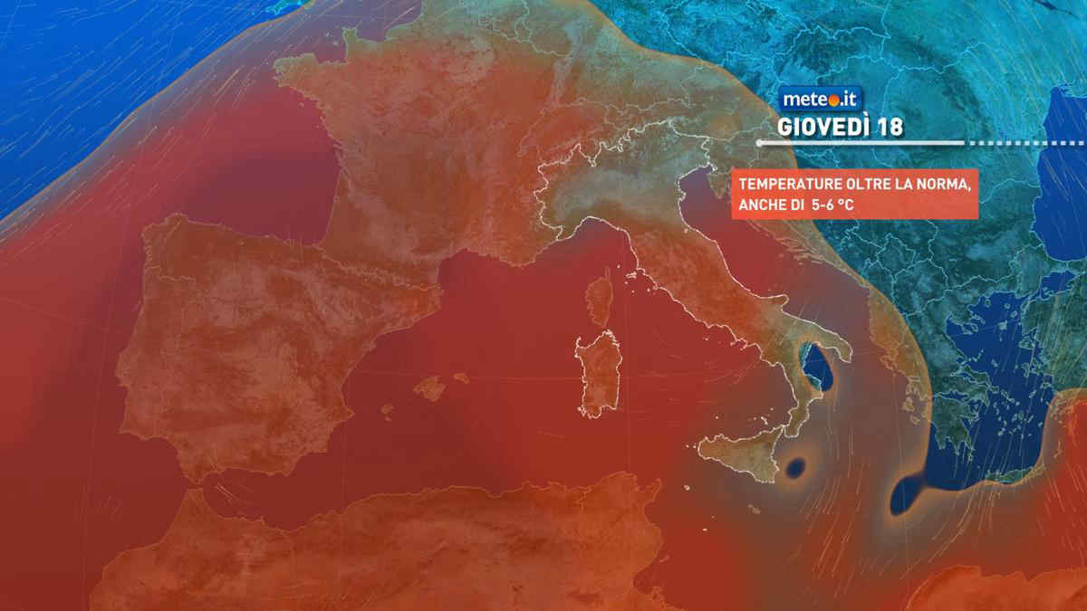 Meteo 18 settembre: fase di caldo estivo al via! Picchi fino a 33-34 gradi