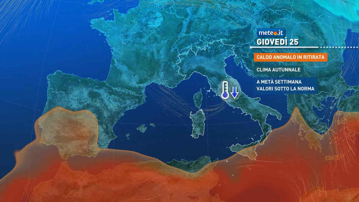 Meteo, tempo instabile e fresco anche da metà settimana: la tendenza
