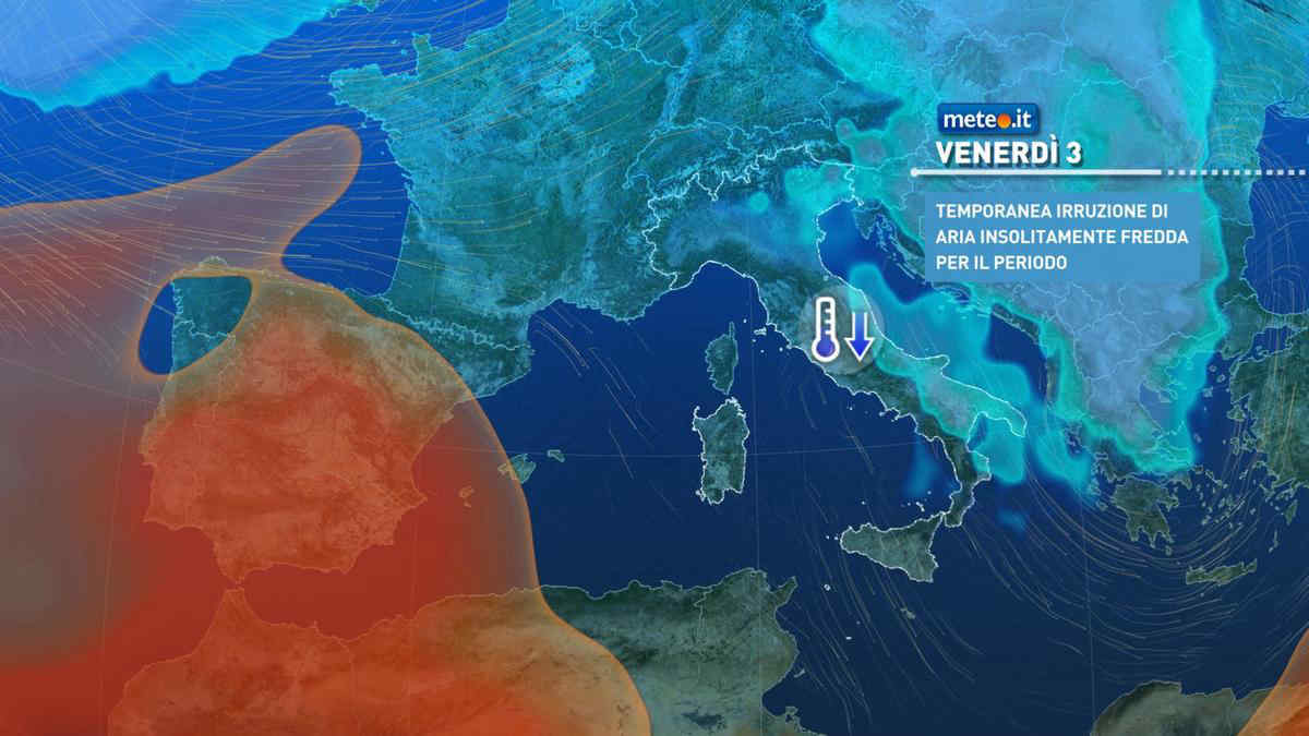 Venerdì 3 ottobre tra rischio pioggia e vento freddo: raffiche a 100 all'ora! La tendenza meteo