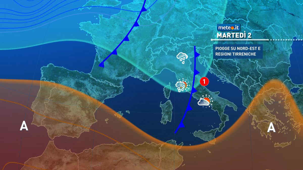 Meteo, maltempo in estensione a molte regioni: le previsioni da martedì 2 settembre