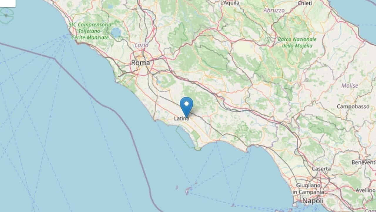 Terremoto Latina: città svegliata da una scossa magnitudo 3.2