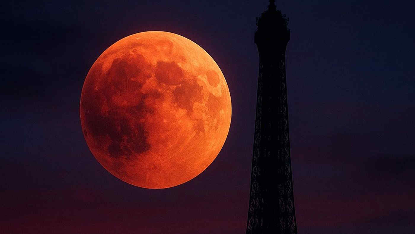 Eclissi totale di Luna: le immagini più belle sui social - Foto