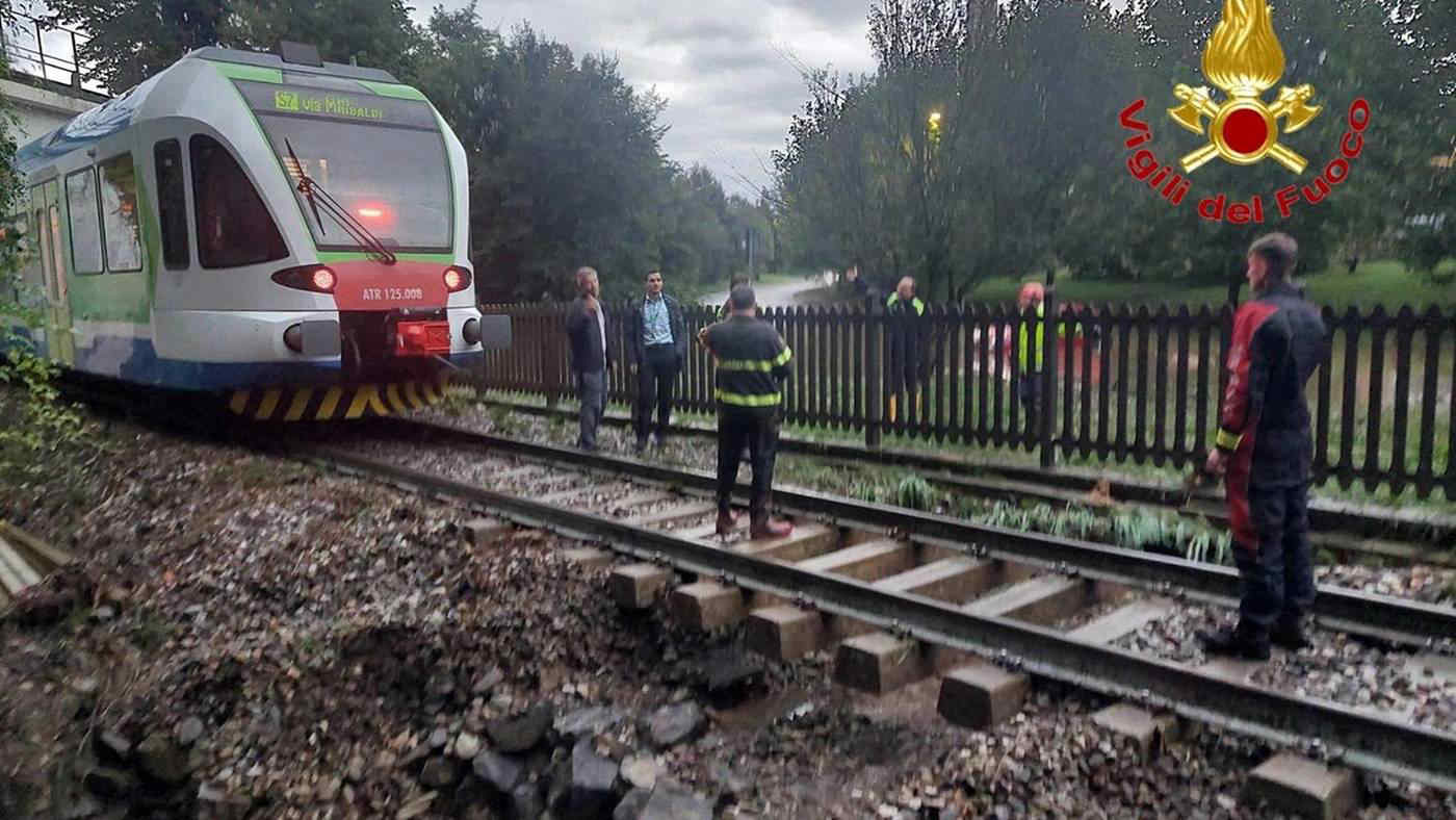 Maltempo in Lombardia: forti temporali e allagamenti. Paura per un treno