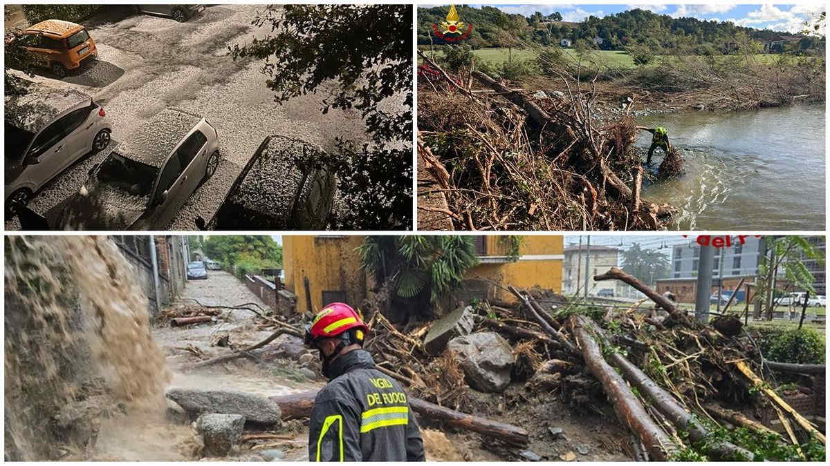 Piemonte sotto la pioggia: forti rovesci tra Pinerolese e Biellese, neve dai 1.300 metri