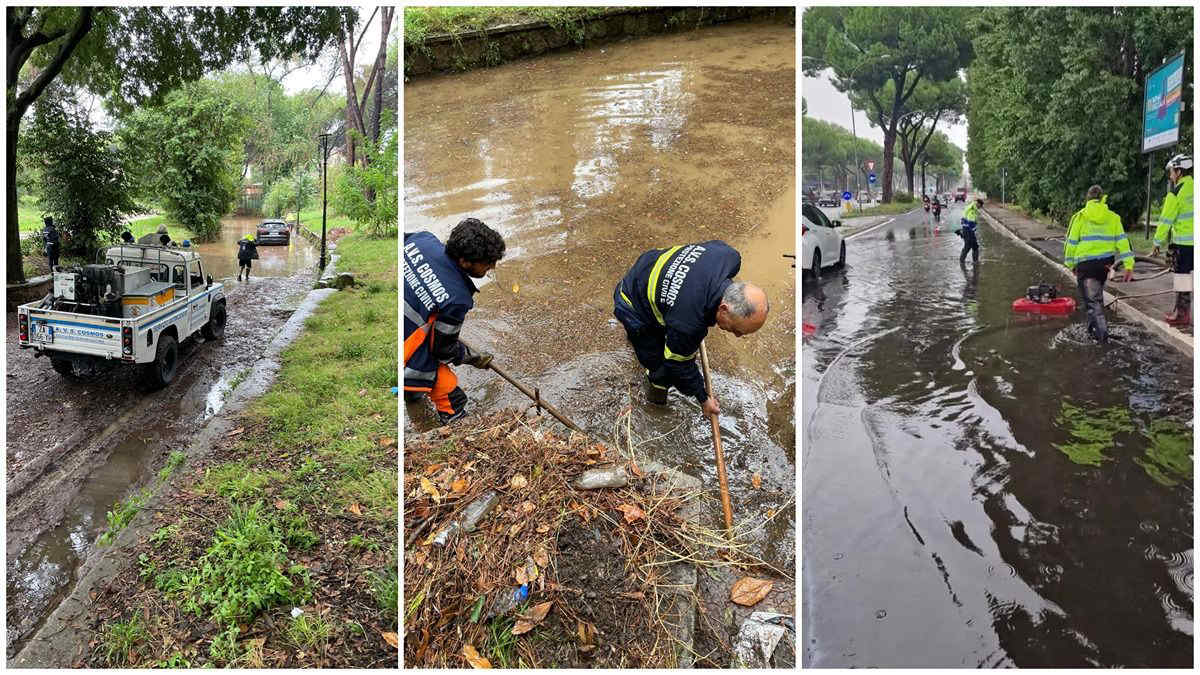Maltempo a Roma, allagamenti e strade sommerse. Danni e disagi