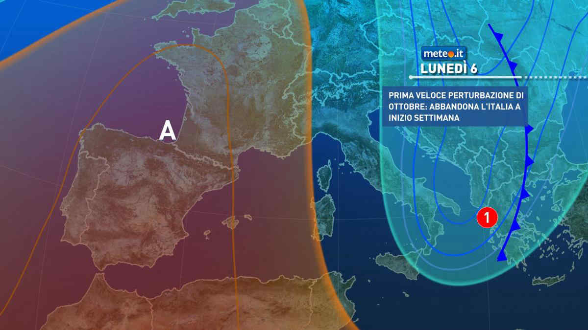 Meteo: a inizio settimana ancora forti venti! Il clima si fa via via più mite. La tendenza da lunedì 6 ottobre