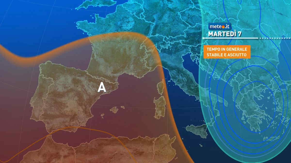 Meteo: martedì 7 ancora venti freddi al Sud. Da mercoledì 8 sole sull'Italia e clima mite