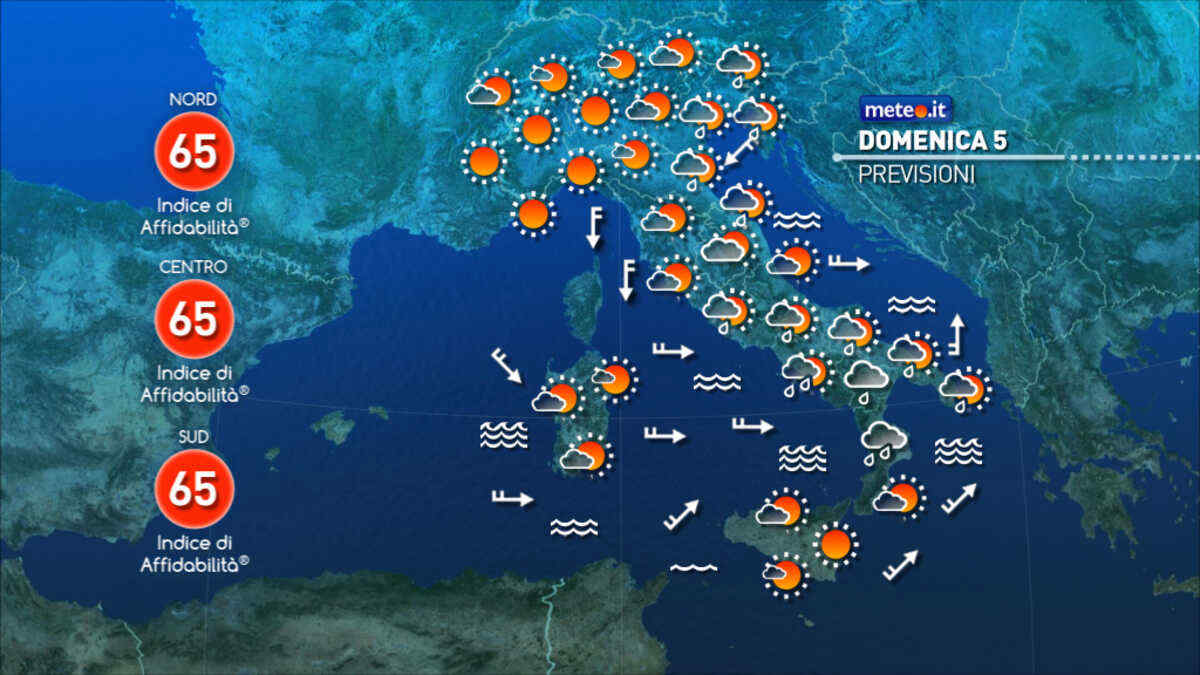 Meteo 5 ottobre: maltempo e rischio criticità! Attenzione ai venti: ecco dove