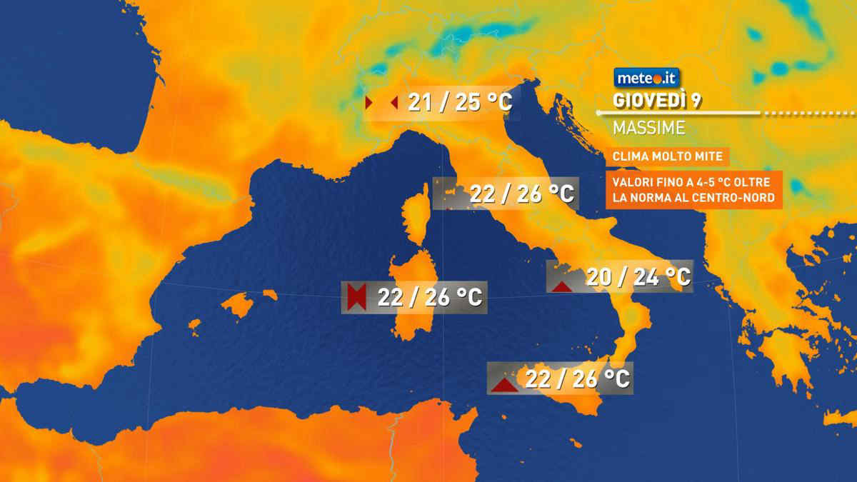 Tempo stabile e clima mite, ma non per tutti. Le previsioni da giovedì 9 ottobre