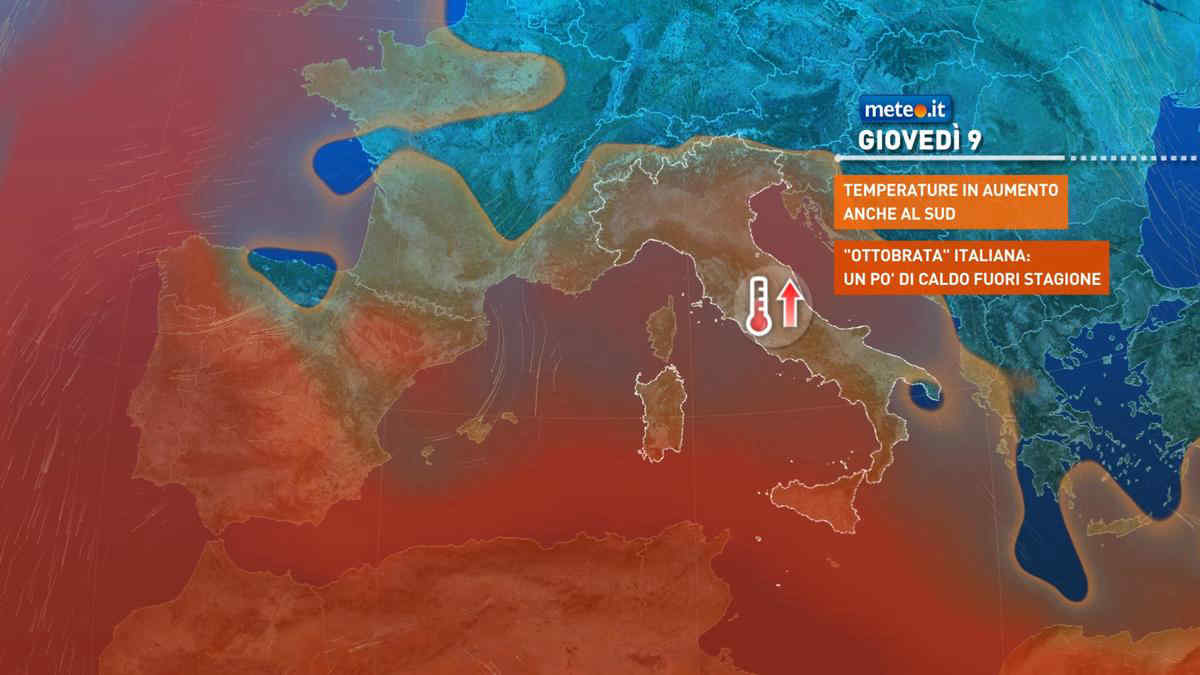 Meteo, 9-10 ottobre con caldo fuori stagione: fino a 26 gradi