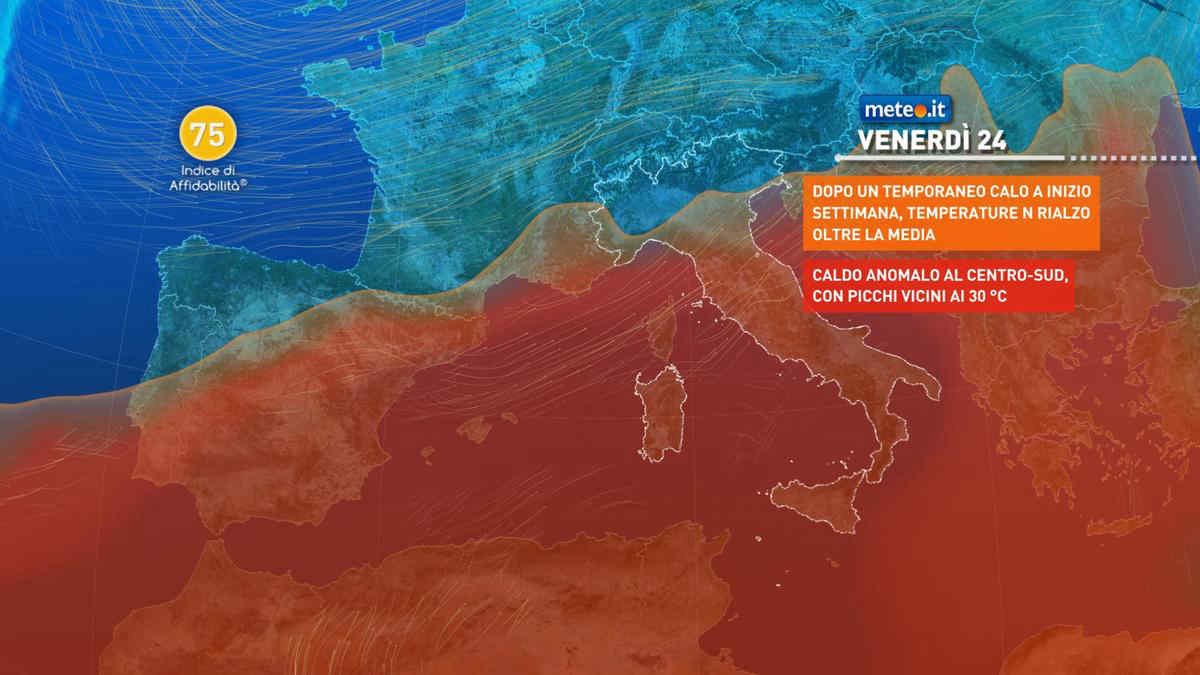 Meteo, dal 24 ottobre caldo anomalo con picchi vicini ai 30 gradi