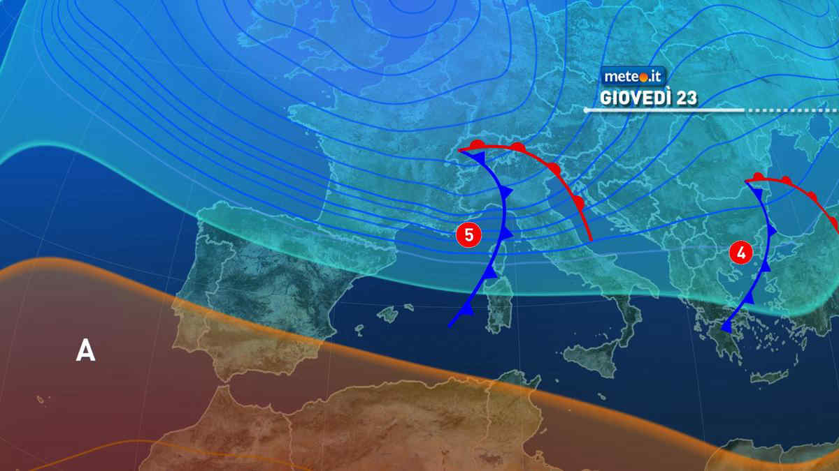 Meteo, due perturbazioni sull'Italia tra oggi e domani: le zone a rischio maltempo da mercoledì 22 ottobre