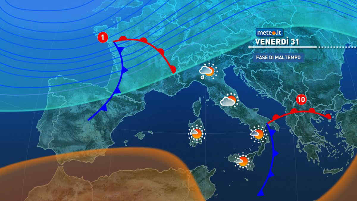 Meteo: maltempo anche ad Halloween (31 ottobre). Weekend di Ognissanti a due facce