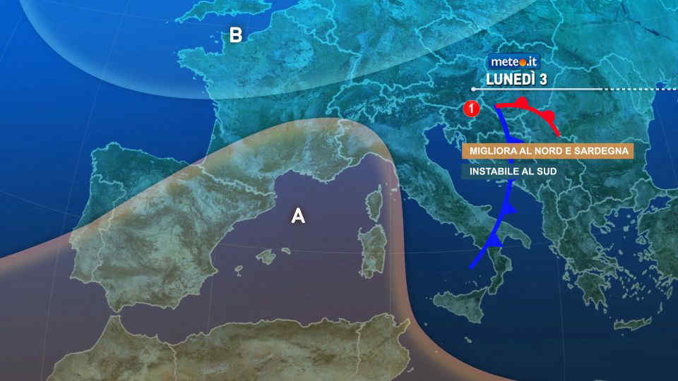 Lunedì 3 novembre con piogge, poi anticiclone e rischio nebbia. La tendenza meteo