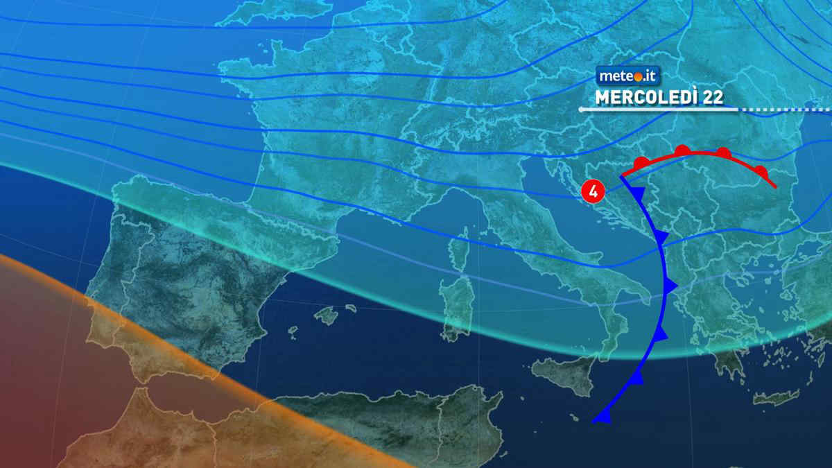 Meteo, tempo instabile anche domani: le zone a rischio pioggia mercoledì 22 ottobre