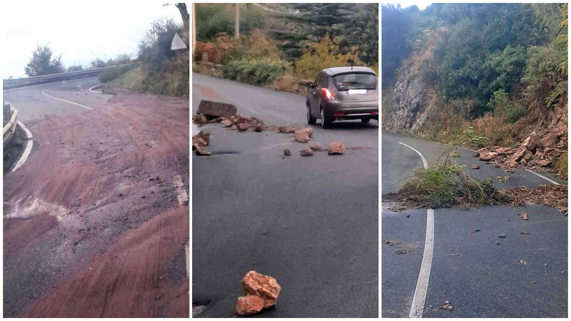 Maltempo in Sicilia: frane e crolli nel Messinese ionico, diversi gli interventi di emergenza