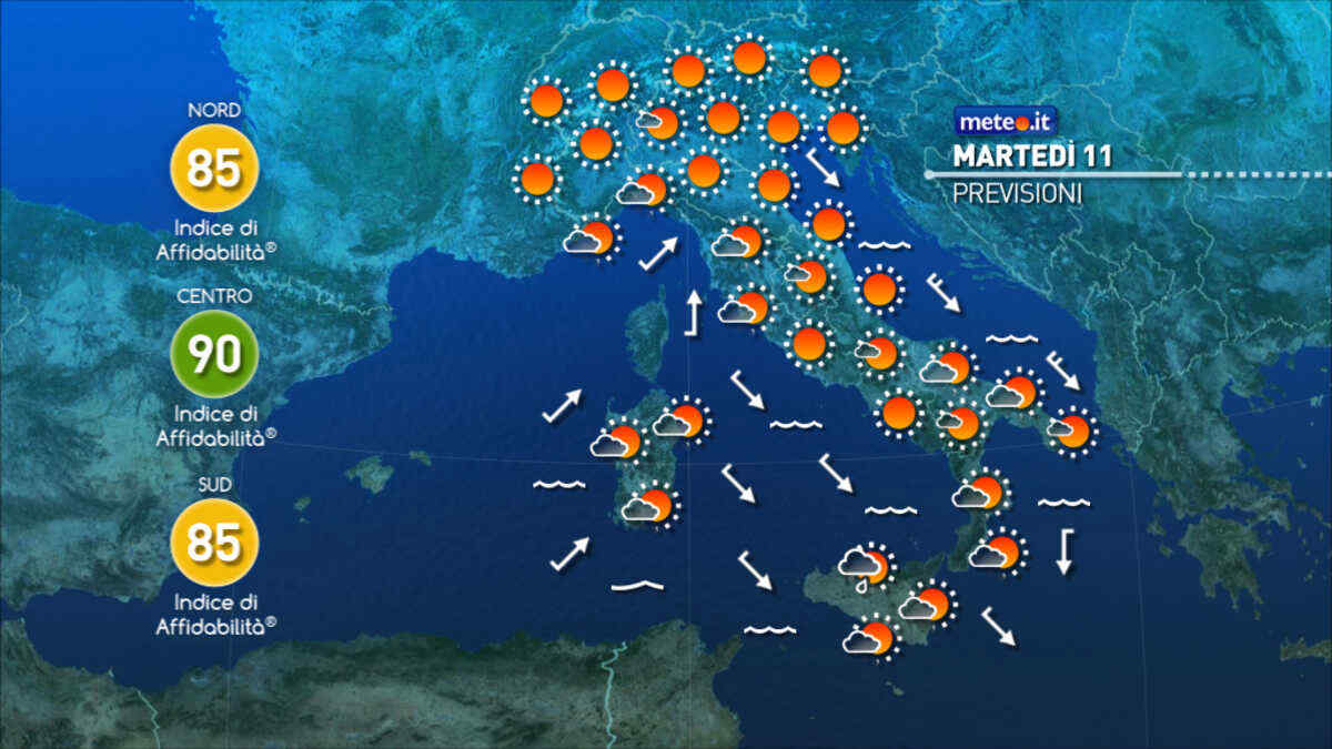 Meteo 11 novembre: estate di San Martino al via! Temperature oltre la norma: le previsioni