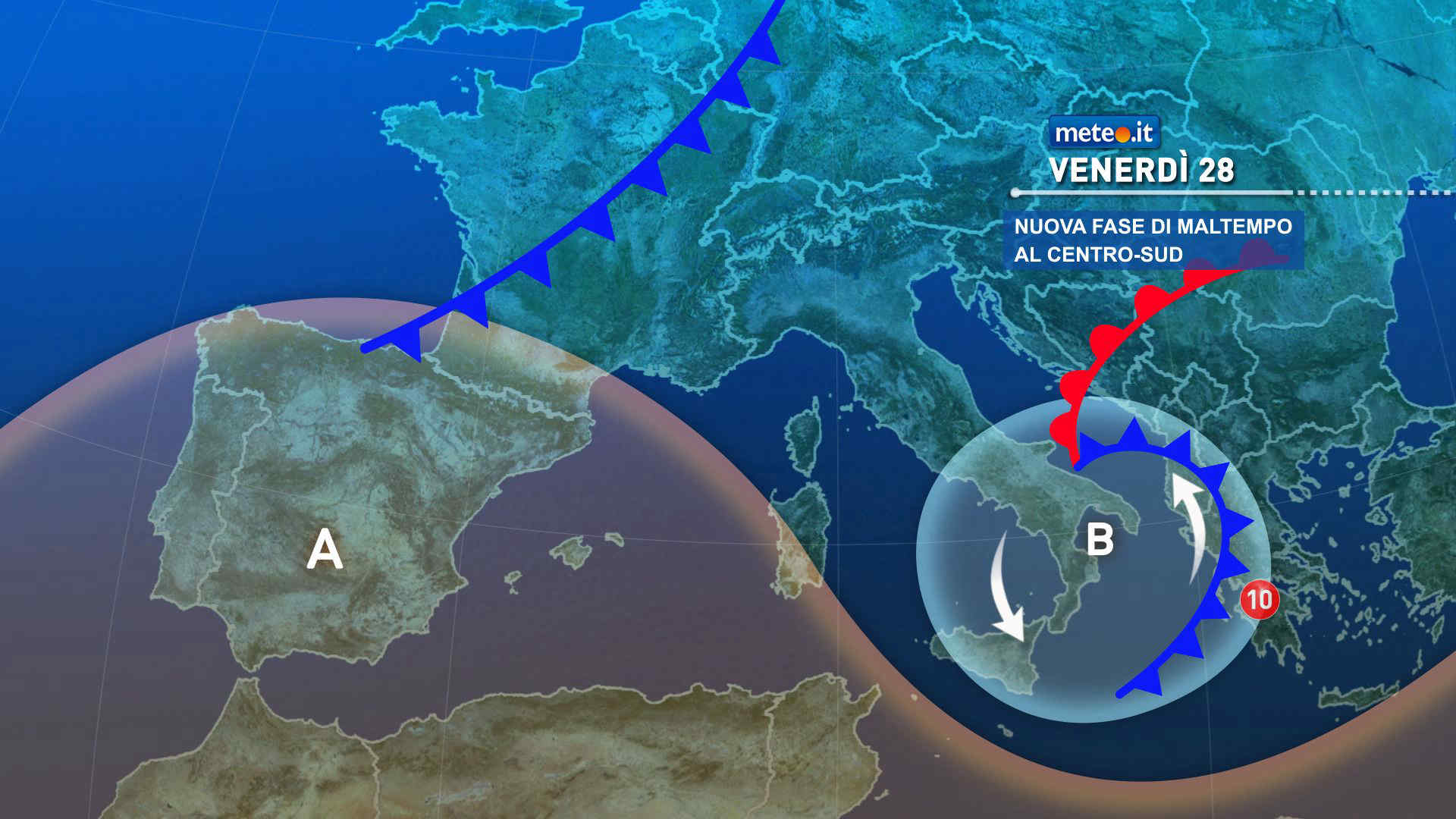 Meteo, rischio di forte maltempo venerdì 28 novembre: la tendenza nei dettagli