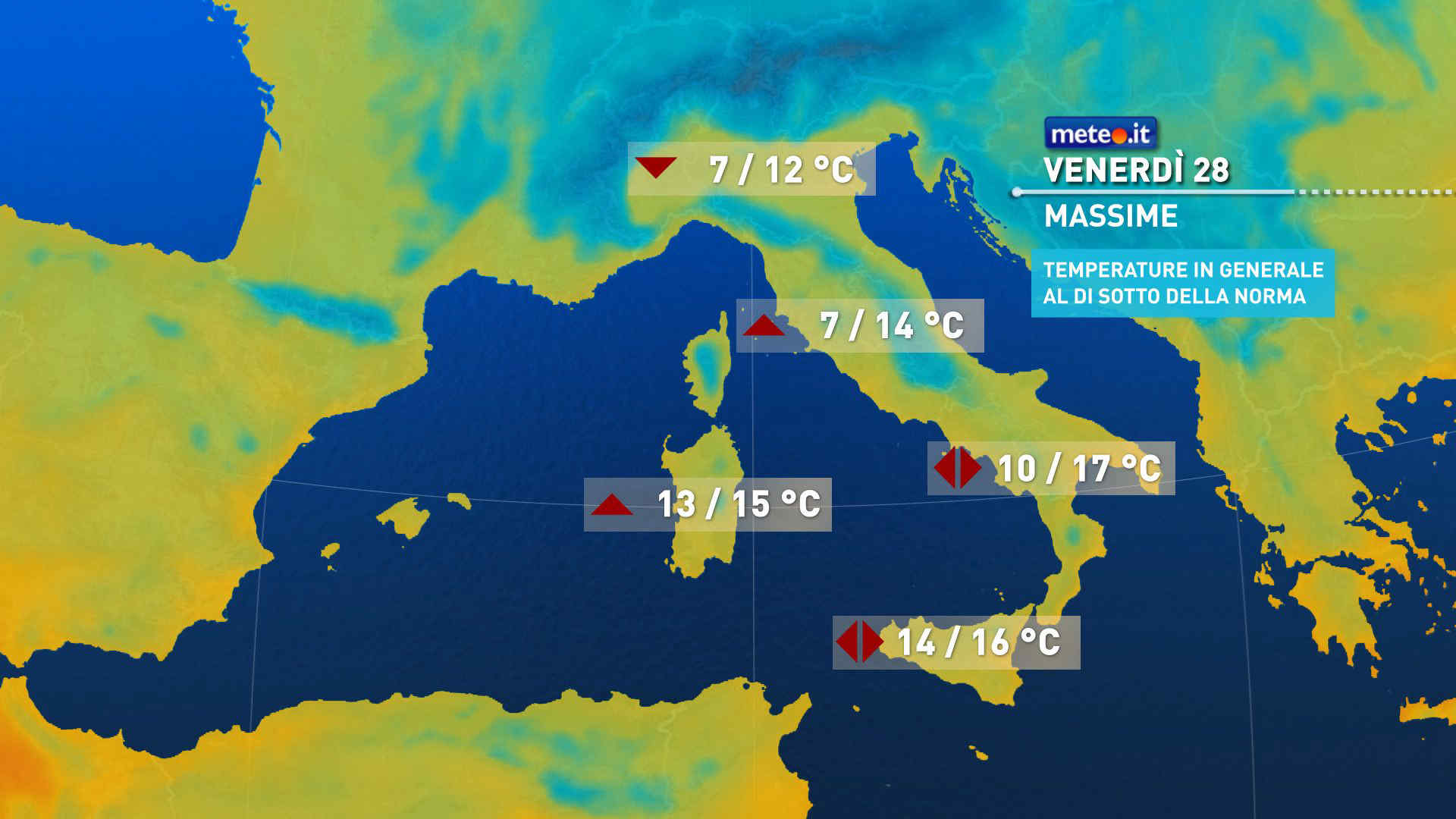 Meteo: oggi (28 novembre) clima freddo ovunque, maltempo e neve al Sud