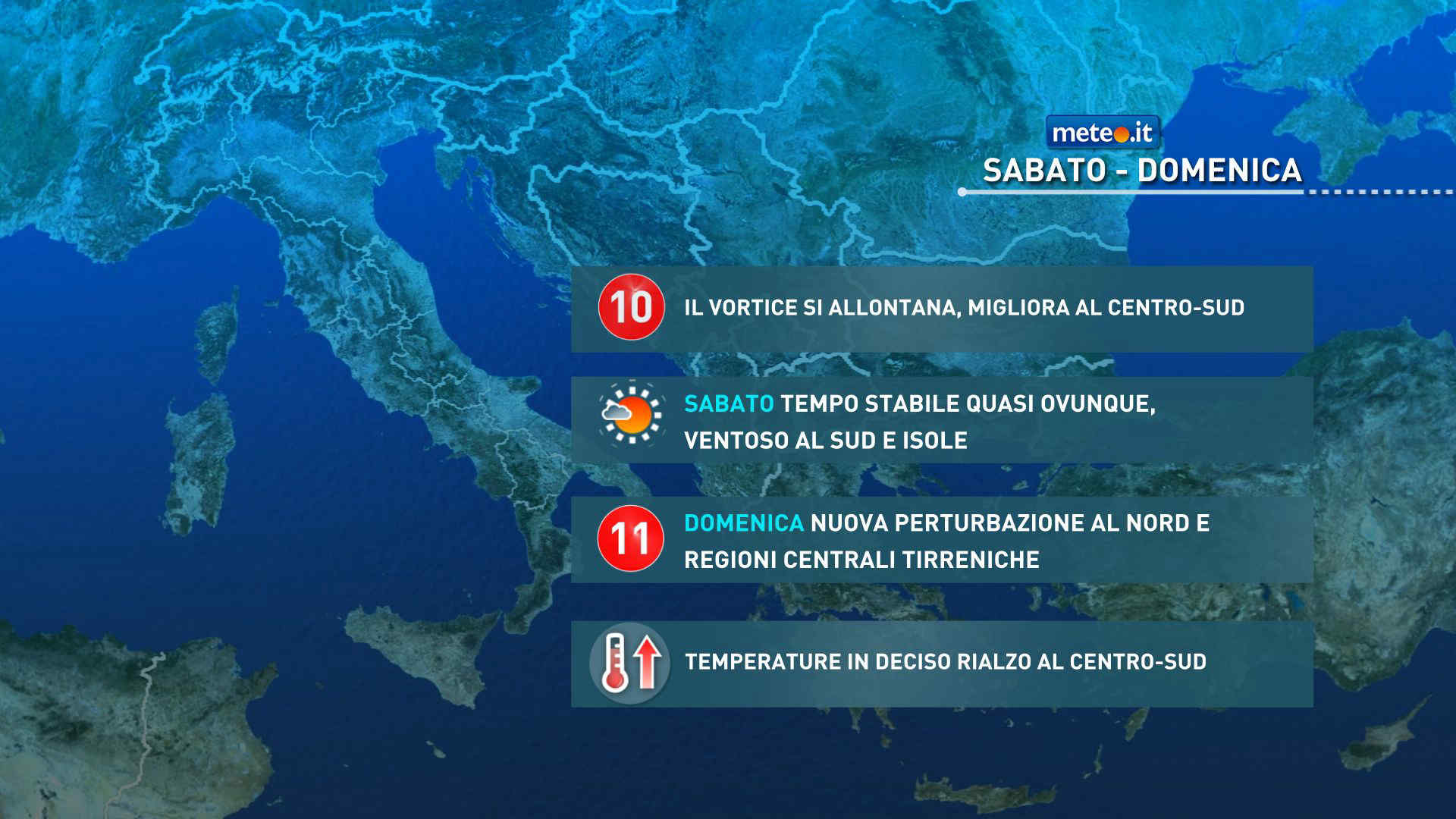 Meteo: sabato 29 migliora il tempo al Centro-Sud! Domenica 30 nuova perturbazione