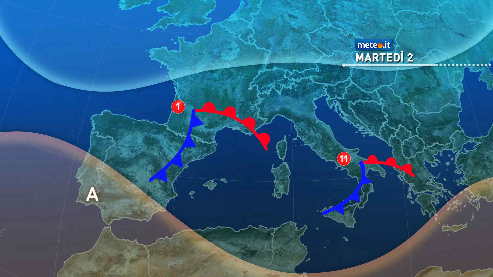 Meteo: 2 dicembre con piogge su parte dell'Italia. Ecco le zone coinvolte