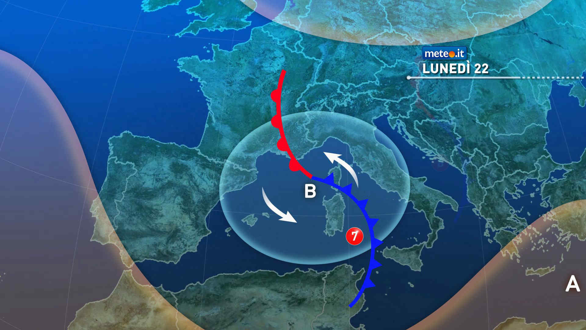 Meteo, perturbazione sull'Italia: lunedì 22 dicembre tra maltempo e neve in montagna